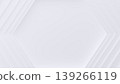 White hexagon 3D rendering abstract background 139266119