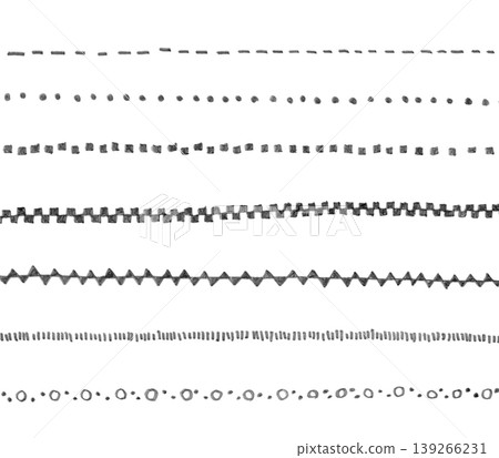 A set of various lines drawn with a pencil. A set of various lines drawn with a pencil. 139266231