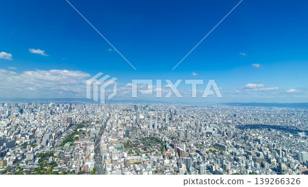 藍天下的大阪城市景觀 藍天下的大阪城市景觀 139266326