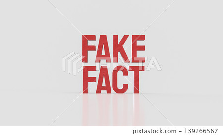 Fake Fact Misinformation Warning Concept 3d render. Fake Fact Misinformation Warning Concept 3d render. 139266567