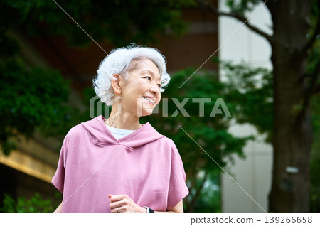 A portrait of a senior woman with a refreshing smile. A portrait of a senior woman with a refreshing smile. 139266658