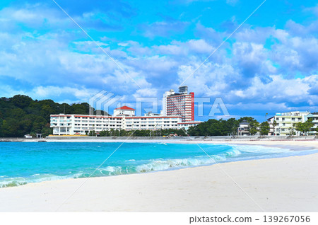 Blue sea and resort beach Blue sea and resort beach 139267056