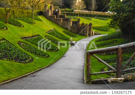 Guildford Castle gardens path Surrey United Kingdom scenic. Guildford Castle gardens path Surrey United Kingdom scenic. 139267175