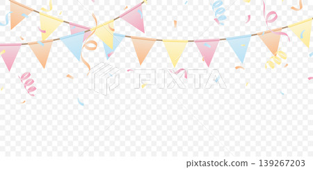 Colorful party flags background vector illustration for celebration. Colorful party flags background vector illustration for celebration. 139267203