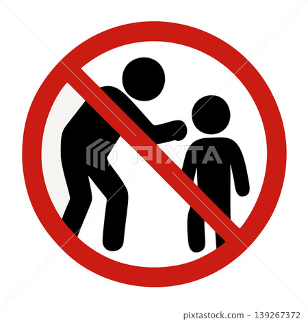 Red Circle Prohibition Sign Graphic Symbol for No Children Allowed or Warning Red Circle Prohibition Sign Graphic Symbol for No Children Allowed or Warning 139267372