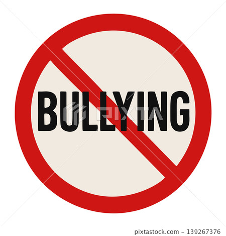 Prohibition Symbol Against Bullying Act Stop Sign Graphic Element Prohibition Symbol Against Bullying Act Stop Sign Graphic Element 139267376