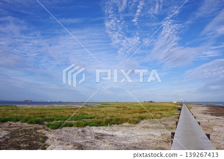 View from Todowara towards the Notsuke Peninsula Nature Center in Betsukai Town, Hokkaido. 139267413