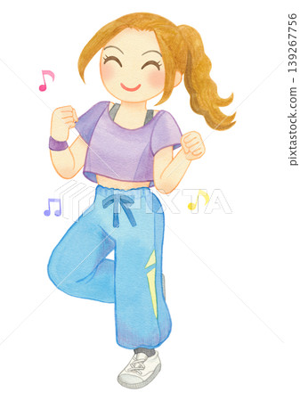Woman doing dance fitness 05 Woman doing dance fitness 05 139267756