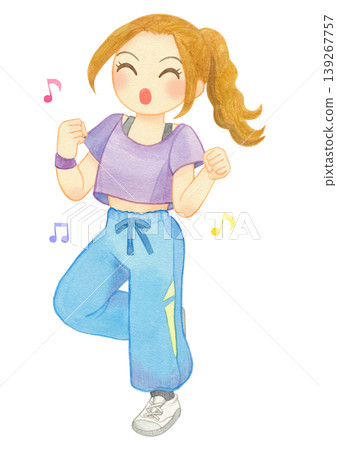 Woman doing dance fitness 06 Woman doing dance fitness 06 139267757