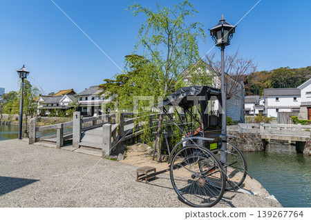 Rickshaw and Kurashiki Beautiful District 139267764