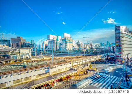 Tokyo Ueno Station, crowded intersection in front of Ameya Yokocho 139267846