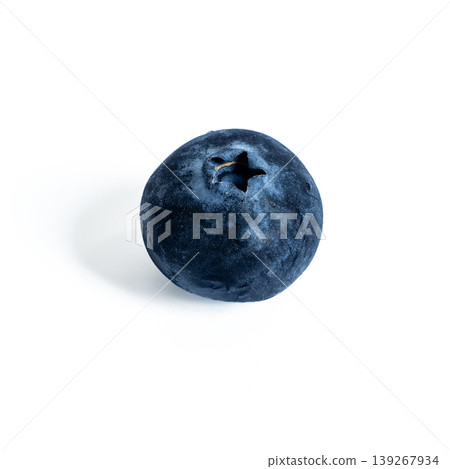 A single fresh blueberry placed against a white background; fruit cutout material with a white background. A single fresh blueberry placed against a white background; fruit cutout material with a white background. 139267934
