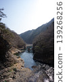 The beautiful and dynamic gorge of Ryuo Gorge, enveloped in the crisp winter air. 139268256