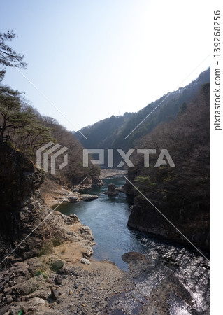 The beautiful and dynamic gorge of Ryuo Gorge, enveloped in the crisp winter air. The beautiful and dynamic gorge of Ryuo Gorge, enveloped in the crisp winter air. 139268256