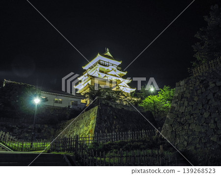 福山城的夜景 福山城的夜景 139268523
