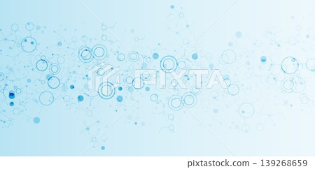 Geometric abstract background with connected line and dots. Futuristic digital background for science and technology. Vector 139268659