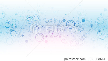 Geometric abstract background with connected line and dots. Futuristic digital background for science and technology. Vector 139268661