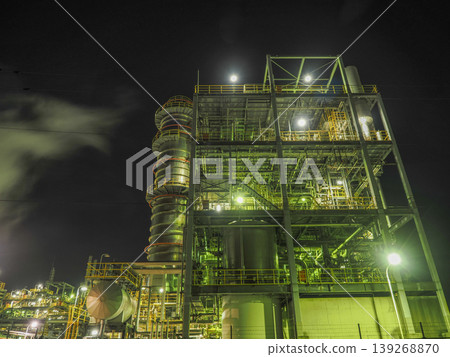 A landscape with a factory at night A landscape with a factory at night 139268870