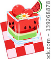 refreshing summer watermelon cocktail in a square glass vector illustration 139268878