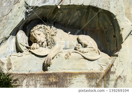 Lion Monument or the Lion of Lucerne, is a rock relief in Lucerne, Switzerland Lion Monument or the Lion of Lucerne, is a rock relief in Lucerne, Switzerland 139269104