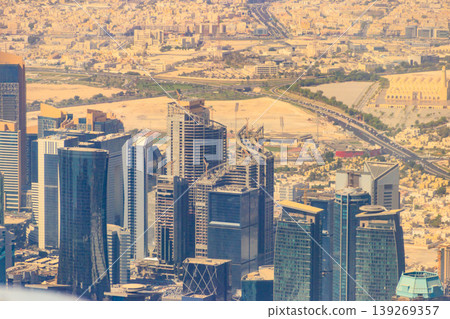 Aerial view of Doha city skyline in Qatar Aerial view of Doha city skyline in Qatar 139269357