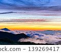 [World Heritage Site - Shirakami-dake] The sea of clouds before sunrise and the indigo blue gradient viewed from the solitary mountaintop. 139269417