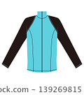Illustration of a long-sleeved rash guard 139269815