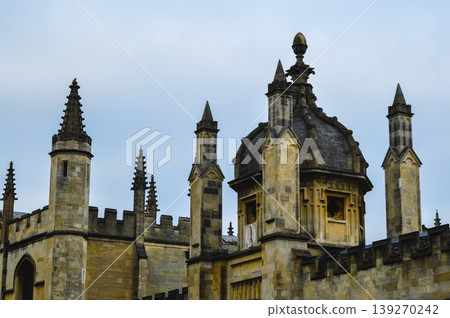 Historic Oxford architecture with towers England. Historic Oxford architecture with towers England. 139270242
