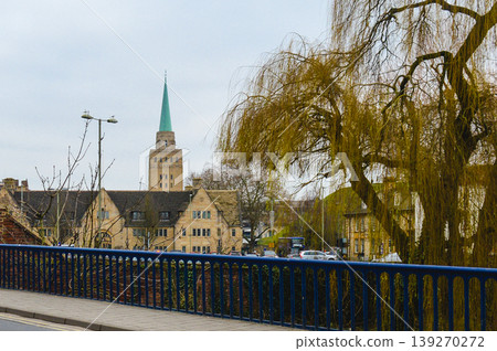 Oxford cityscape with tower England United Kingdom daytime. Oxford cityscape with tower England United Kingdom daytime. 139270272