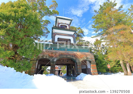 【石川縣】大山神社的銀色大門 139270508