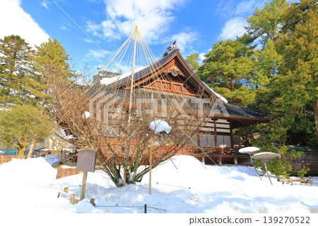 【石川縣】大山神社正殿,銀裝素裹。 【石川縣】大山神社正殿,銀裝素裹。 139270522