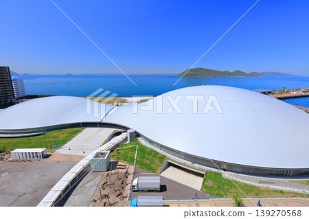 [Kagawa Prefecture] Sunport Takamatsu (Anabuki Arena Kagawa) on a clear day 139270568