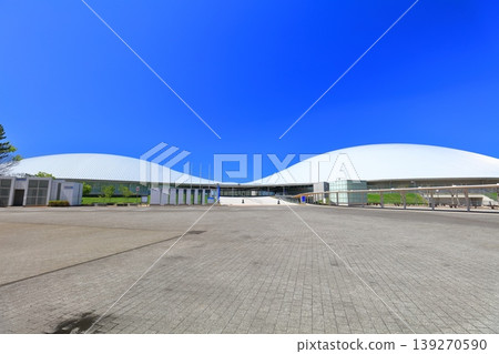 [Kagawa Prefecture] Sunport Takamatsu (Anabuki Arena Kagawa) on a clear day 139270590
