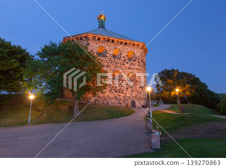 Skansen Kronan fortress tower above trees in Gothenburg Sweden Skansen Kronan fortress tower above trees in Gothenburg Sweden 139270863
