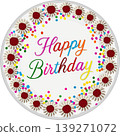 Cake with happy birthday text stock vector illustration 139271072