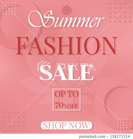 Summer Fashion Sale Pink Lotus Banner 139271514