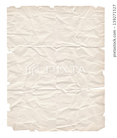 Wrinkled paper texture monochrome isolated on white Wrinkled paper texture monochrome isolated on white 139271527