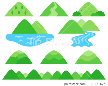 Mountain illustration set 139271624