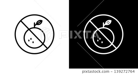 An icon that does not use orange. Concepts related to allergies or cats. Monochrome vector illustration. An icon that does not use orange. Concepts related to allergies or cats. Monochrome vector illustration. 139272764