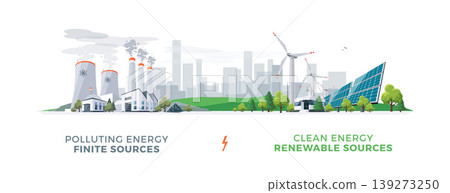 Clean and Polluting Power Stations Clean and Polluting Power Stations 139273250