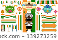 India Decorative Material Set 139273259