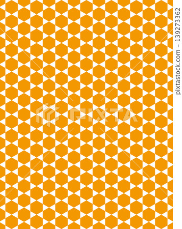 Orange hexagon pattern background 139273362