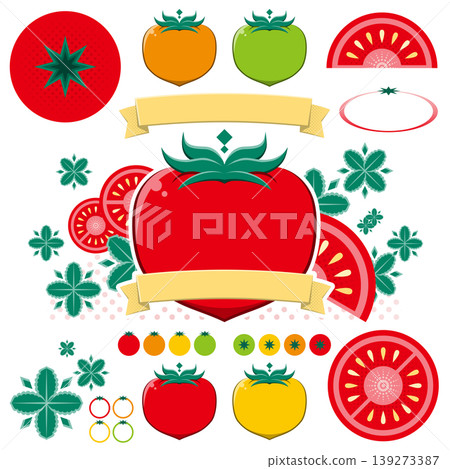 A set of tomato illustrations and designs 139273387