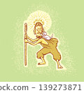 He scratched the Buddha's face three times. He scratched the Buddha's face three times. 139273871