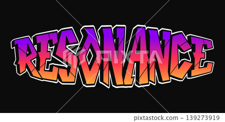 Resonance word typography in colorful graffiti style design Resonance word typography in colorful graffiti style design 139273919
