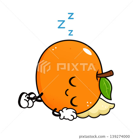 Sleeping Mandarin Orange Character 139274000