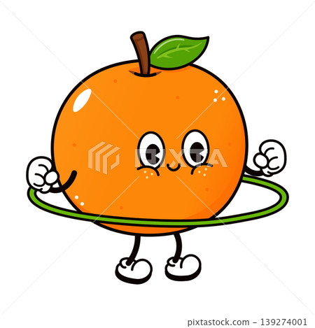 Mandarin Orange Hula Hoop Character Mandarin Orange Hula Hoop Character 139274001