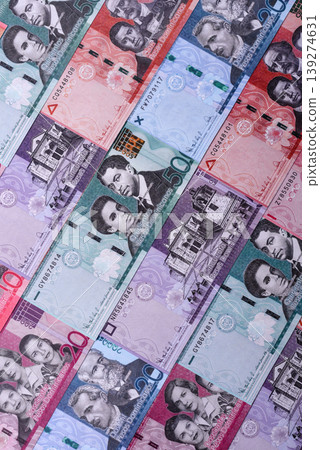 Dominican republic money, peso currency, banknotes of various denominations. Dominican money, peso Dominican republic money, peso currency, banknotes of various denominations. Dominican money, peso 139274631
