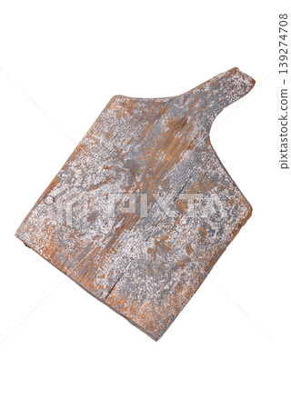 An empty wooden cutting board, kitchen utensils for food preparation. An empty cutting board 139274708