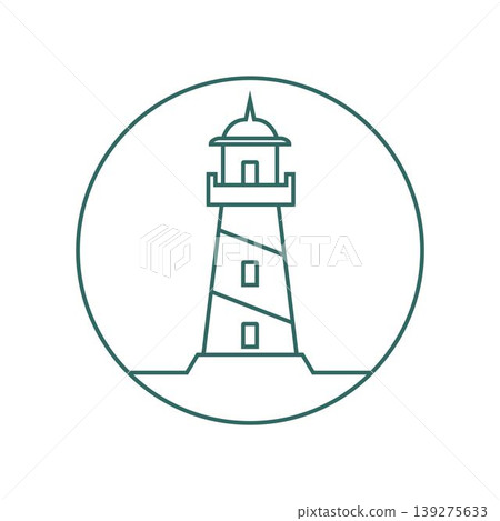 Coastal Guidance Lighthouse Minimal Icon Coastal Guidance Lighthouse Minimal Icon 139275633